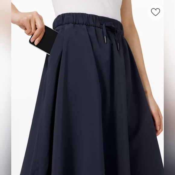 Lululemon Time to Flounce Black Skirt 4 Flowy Lightweight Midi High-Low Swift - Picture 4 of 15